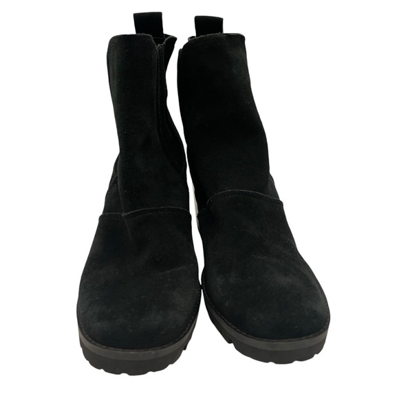 UGG Women's Hazel Waterproof Suede Boot Womens 8.5 Black - Picture 4 of 12